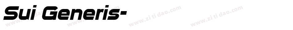 Sui Generis字体转换